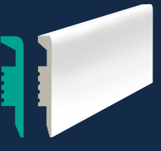 S-753 Bullnose Polymer Skirting 75mm x 2,7m