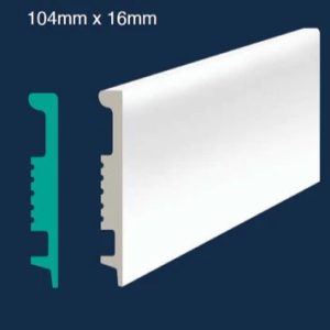 S-103 Bullnose Polymer Skirting 104mm x 2,7m