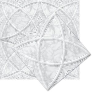 2000 Silver - Polystyrene Ceiling Tiles 8pk 500x500mm 2m2