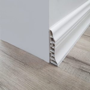 Moderna 95mm x 2.5m PVC Skirting White