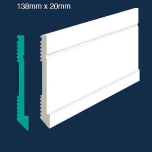 S138  Polymer Skirting – 2.7m x 138mm