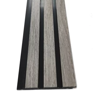 Grey Slimline28 Polymer Wall cladding 2.4 x 120mm x 10mm