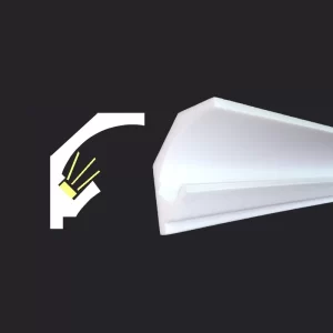 LX01 - 110mm Uplight LED Cornice 2m