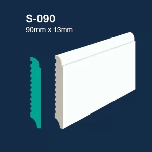 S-090 Scallop Polymer Skirting 90mm x 2,7m